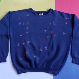 Vintage Women’s Floral Abstract Crewneck Sweater